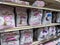 Woodinville, WA USA - circa February 2022: Angled, selective focus on Royal Canin kitten food inside of a Petsmart store