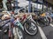 Woodinville, WA USA - circa June 2021: Angled view of an assortment of used bicycles for sale outside of a Play It Again Sports