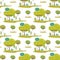 Woodland Craft Seamless Pattern with Green Trees