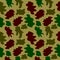 Woodland hunting camoflauge seamless pattern