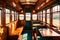 Woodland Retreat on Wheels: Luxury Cabin with Retro Charm in a Train Setting