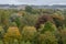 Woodland surrounding Leeds Castle near Maidstone in Kent UK. Photographed in autumn with the trees starting to turn colour.