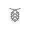 Woodlouse pests line icon