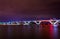 The Woodrow Wilson Bridge at night, seen from Alexandria, Virgin