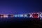 Woodrow Wilson Memorial Bridge at Night With Reflection off The