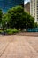 Woodruff Park and buildings in downtown Atlanta, Georgia.