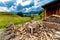 Woodshed in the mountains