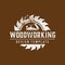 Woodworking logo icon design template vector