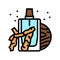 woody notes perfume color icon vector illustration