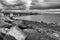 Woody Point Jetty. Black and White.