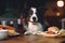 Woof & Chow: A Dog\\\'s Culinary Adventure with a Hamburger AI Generated Illustration