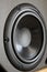 Woofer or bass cone of a high end hi-fi speaker cabinet