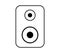 Woofer icon illustrated in vector on white background