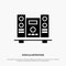 Woofer, Loud, Speaker, Music Solid Black Glyph Icon