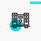 Woofer, Loud, Speaker, Music turquoise highlight circle point Vector icon