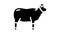 wool sheep glyph icon animation