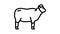 wool sheep line icon animation