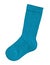 Wool sock isolated - blue