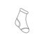 Wool socks vector illustration black outline