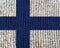 Wool Textured Flag - Finland