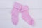 Woolean cotton pair of pink socks