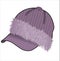 WOOLEN BASEBALL CAP WITH FUR