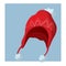 woolen knit cap. Vector illustration decorative design