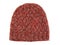 Woolen red-yellow knit cap.