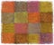Woollen blanket with colorful weave rectangular elements