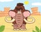 Woolly Mammoth Cartoon Character