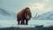 Woolly Mammoth, an enormous mammal, extinct animal. Generative AI