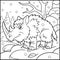 Woolly rhino coloring book