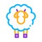 Woolly Sheep Lamb Animal Icon Outline Illustration