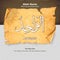 Word Allah written on a tattered manuscript with meaning explanations