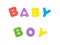 Word of baby boy shaped by alphabet puzzles