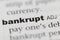 The Word Bankrupt Close Up