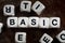 Word basic on toy cubes