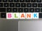 Word Blank on keyboard background