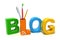 Word Blog with colourful letters