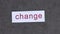 The word change is replaced with chance.