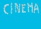 The word cinema from popcorn