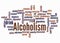 Word Cloud with ALCOHOLISM concept create with text only