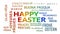 Word cloud animation - happy easter - colorful