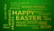 Word cloud animation - happy easter - green yellow