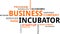 Word cloud - business incubator