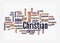 Word Cloud with CHRISTIAN concept, isolated on a white background
