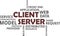 Word cloud - client server model