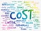 Word cloud of COST related items