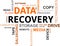 Word cloud - data recovery