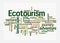 Word Cloud with ECOTOURISM concept, isolated on a white background